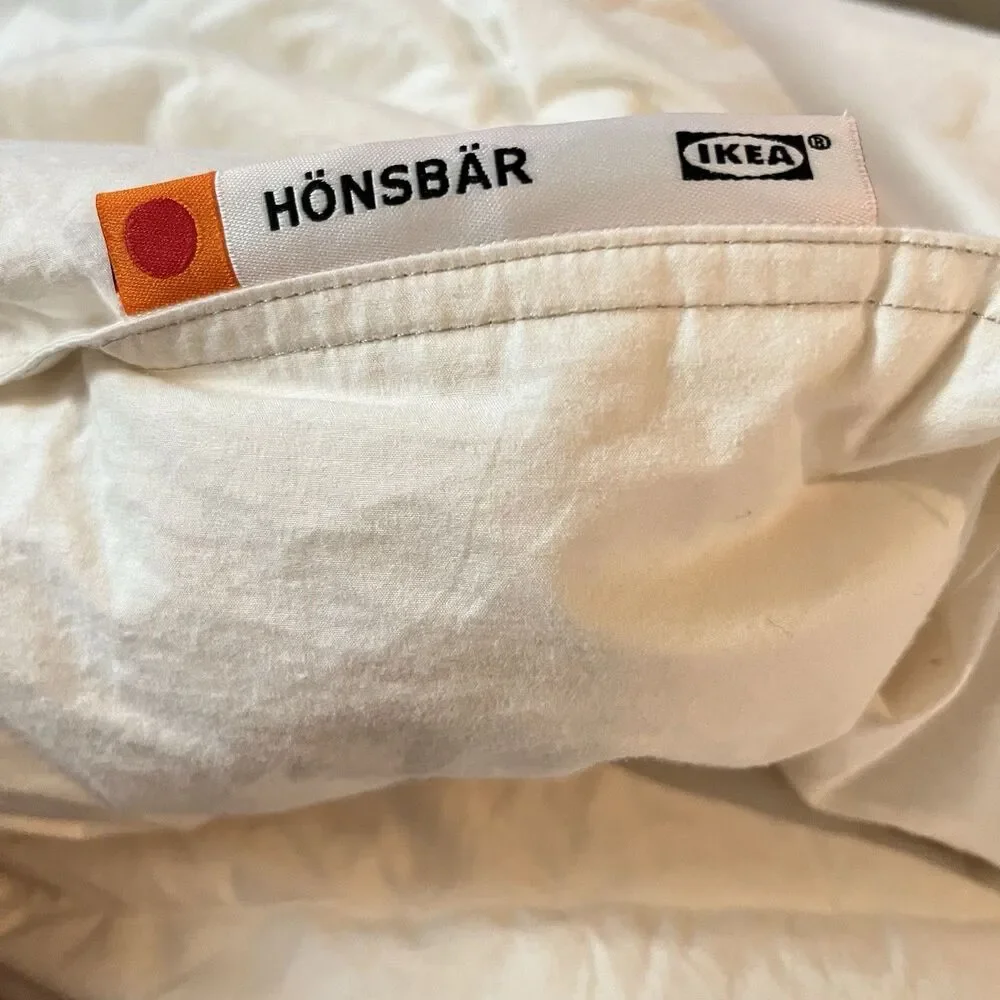 IKEA Honsbar Down Feather Duvet Insert White Comforter King 86x102